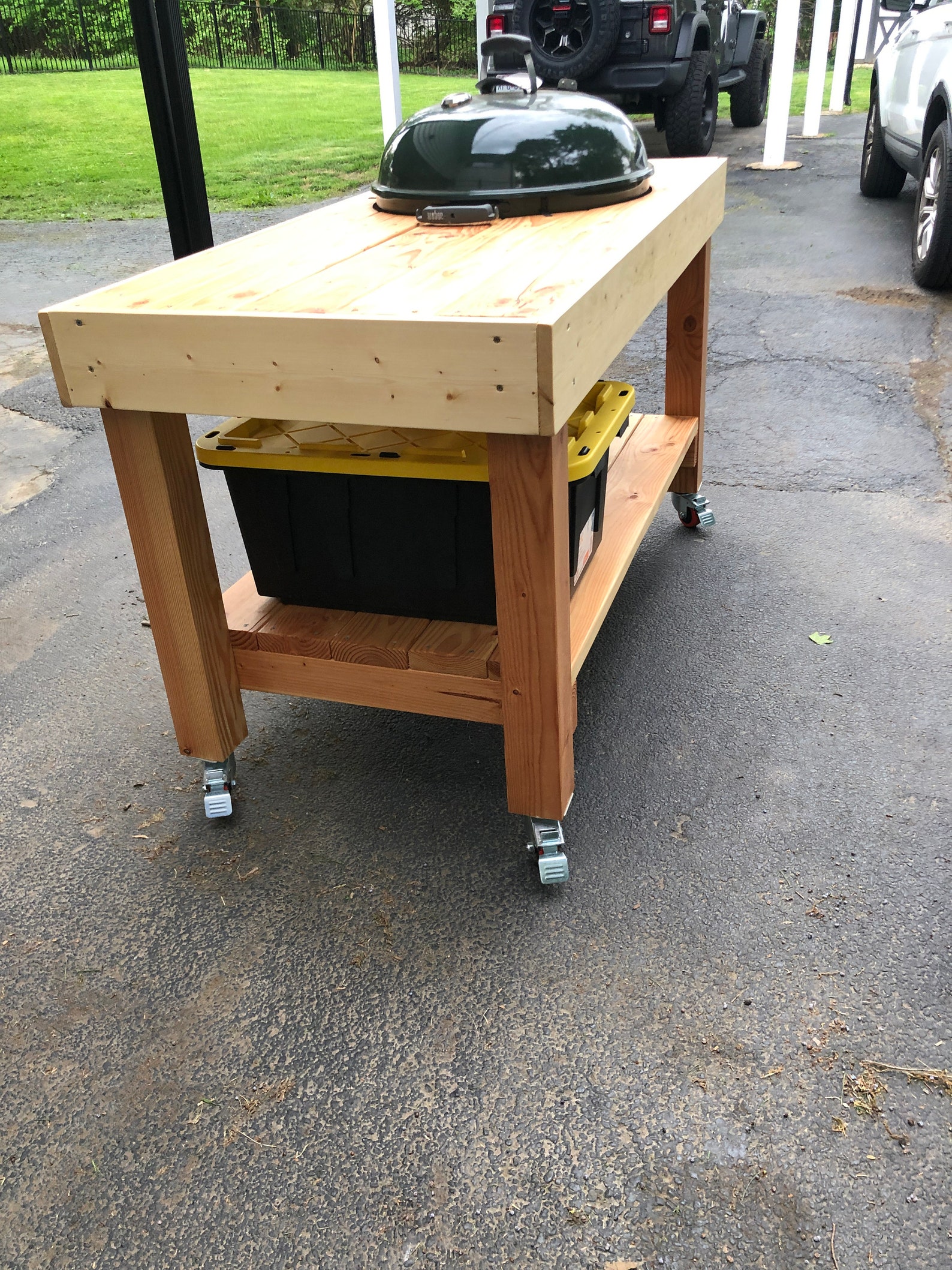 Custom Design er Charcoal Grill Table Build Plans Etsy