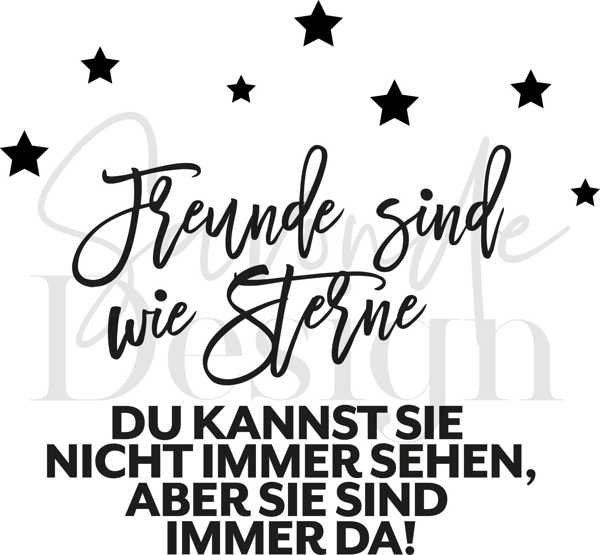 Plotterdatei Freunde sind wie Sterne Etsy
