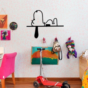 Snoopy metall wanddekor, über dem bed dekor, metall wandkunst, cartoon logo wandbehang