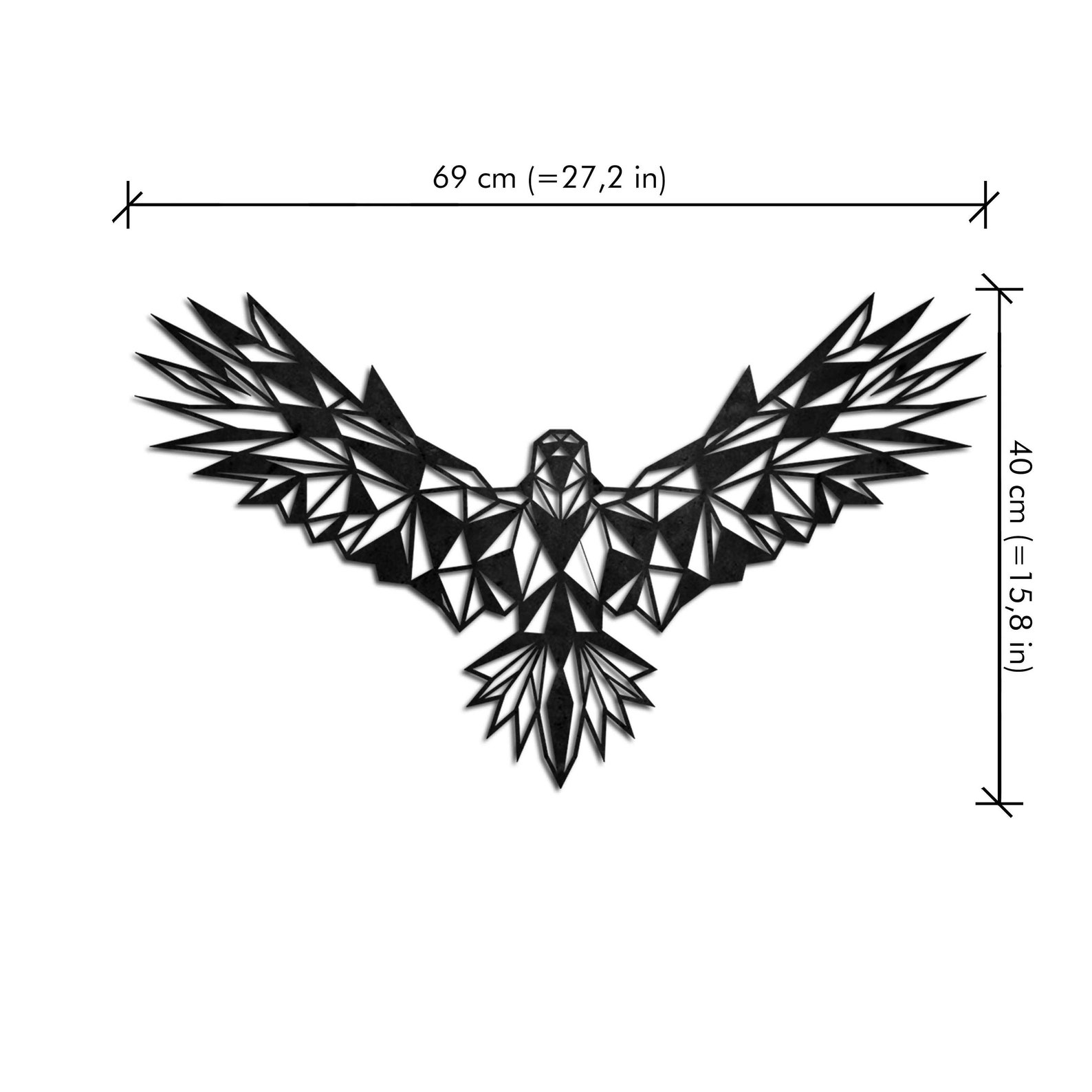 Geometric eagle metal wall decor Animal wall art Animal Etsy