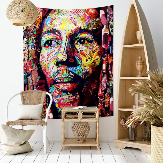 Colorful Bob Marley Tapestry Bob Marley Lover Gift Hippie Tapestry Wall Hanging Etsy Canada