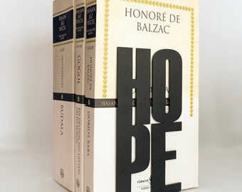 Hope Bookends, Gifts for Book Lovers, Black Unique Bookends Set Modern