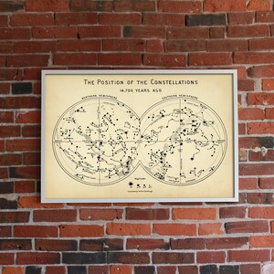 Position des constellations, Affiche de carte astronomique, Carte des étoiles, Cadeaux astronomes, Décor d’art mural spatial - VINTAGE