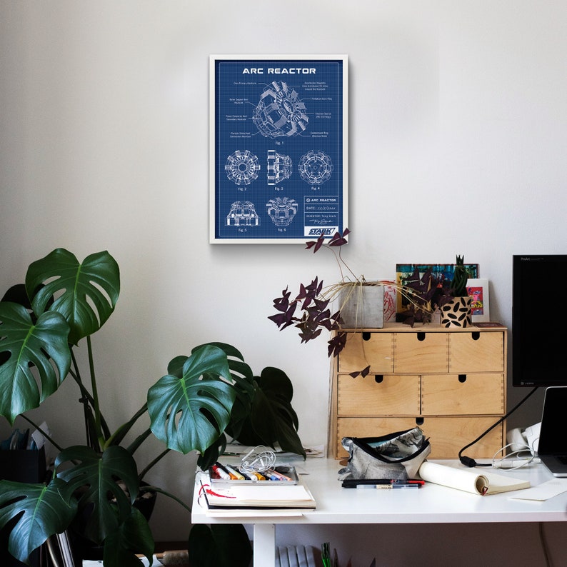 Arc Reactor Poster Iron Man Tony Stark Avengers Wall Art Etsy