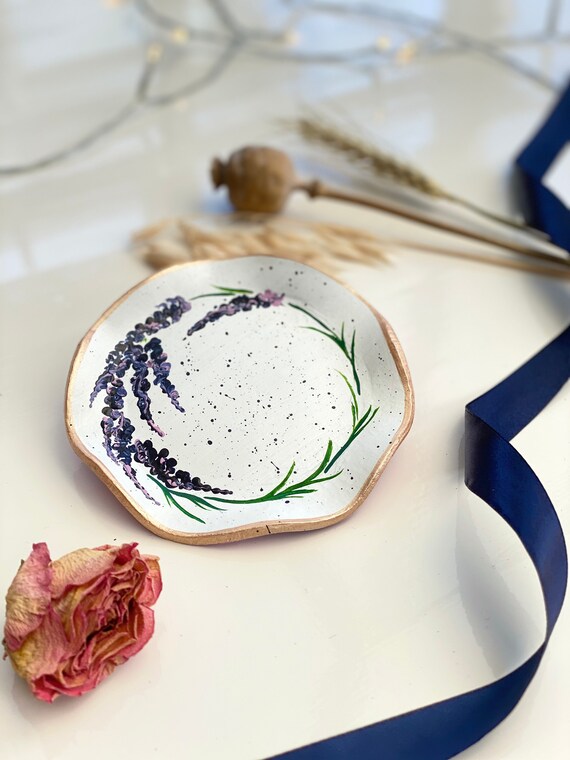 Lavender jewelry dish