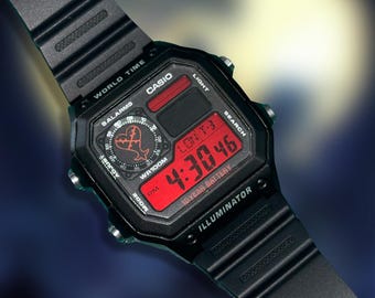 Custom Casio AE1200 "Kingdom Hearts" Inspired Mod – | Heartless Symbol Watch | Keyblade Fan Gift | Sora Gift | Organization XIII