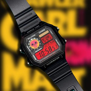 Specialdesignad Casio AE1200 "Dungeon Crawler Carl" Mod – | Ny Achievement-klocka | Prinsessmunk-present | LitRPG-fanpresent | Matt Dinniman