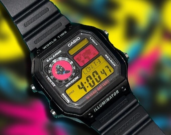 Casio AE1200 personalizado com a modificação "Gate of the Feral Gods" – | Presente para fãs do Livro 4 de DCC | Relógio Totalmente Fracassado | Presente para fãs de LitRPG | Matt Dinniman