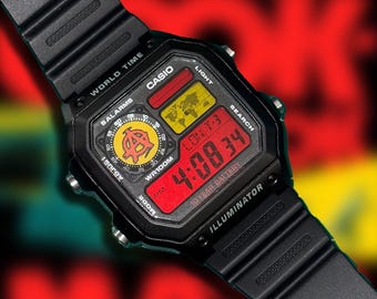 Personnalisé Casio AE1200 « Dungeon Anarchist's Cookbook » Mod – | Livre 3 DCC | Bienvenue au salon des armes à feu | Montre LitRPG | Matt Dinniman