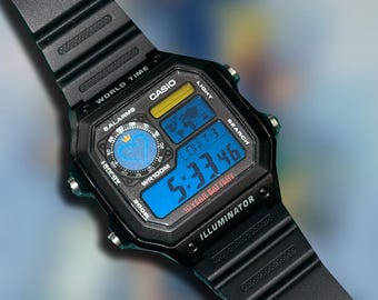 Custom Casio AE1200 "Kingdom Hearts" Inspired Mod – | Sora Keyblade Watch | JRPG Fan Gift | Destiny Islands Gift | Hearts Collector