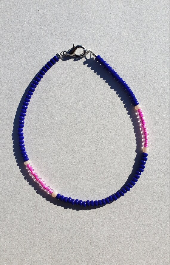 Purple and Pink Seed Bead Bracelet Etsy