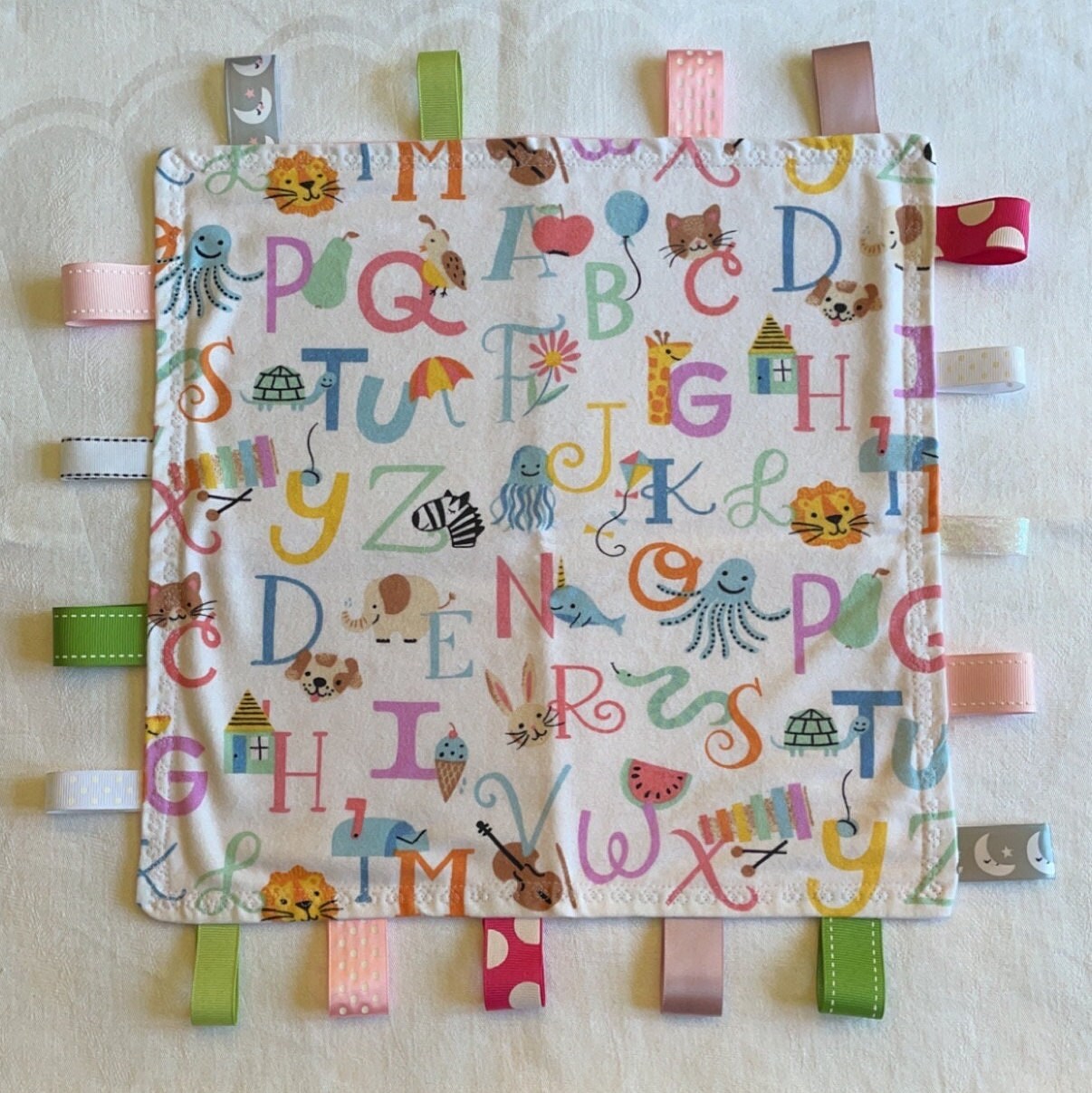 Tag Sensory Blanket Tag Blanket Baby Shower Gift New Baby Gift Small Baby Blanket. Tag Blanket for Boy girl Machine Washable Etsy Canada