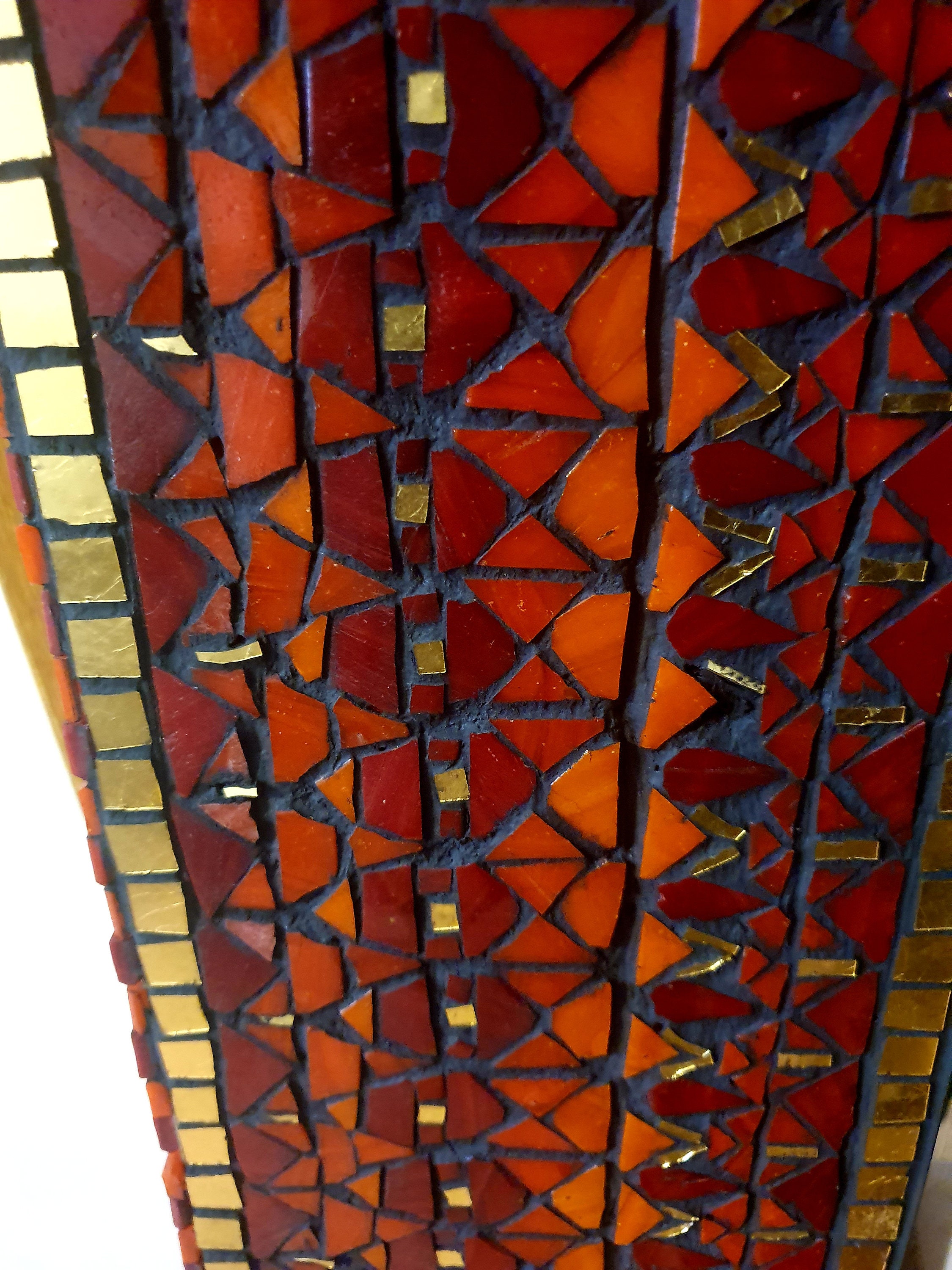 Fire Flame Mosaic Mirror Etsy