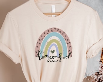 Homeschool Mama Shirt, Regenbogen Shirt, Mama Shirt, Homeschool Mom, Homeschool Leben, Homeschool Mama Tee