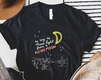 Neon moon shirt, western tees, western shirts, Western graphic tee, cowgirl shirt