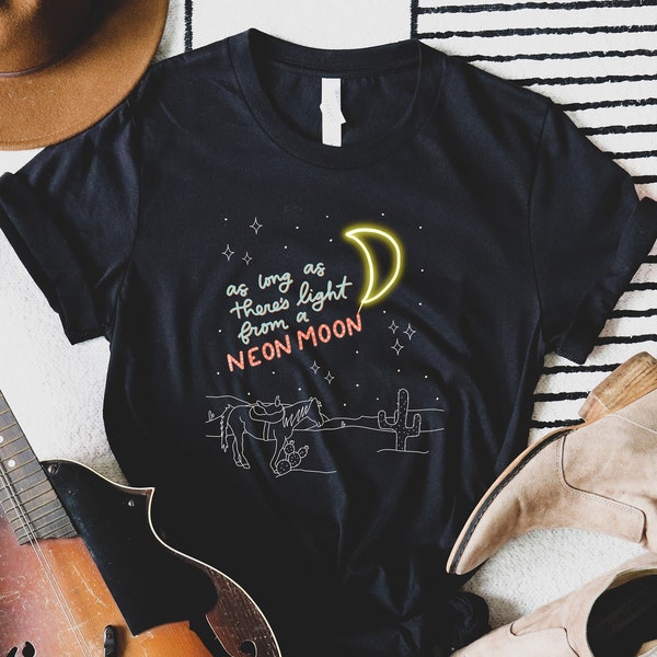 Neon moon shirt, western tees, western shirts, Western graphic tee, cowgirl shirt