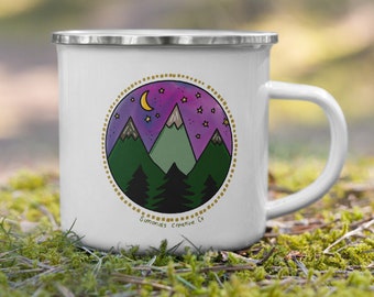 Camping mug, best days are spent camping, Happy Campers Campfire Mug, Glamping Mug, Enamel Mug, Cute camping mugs