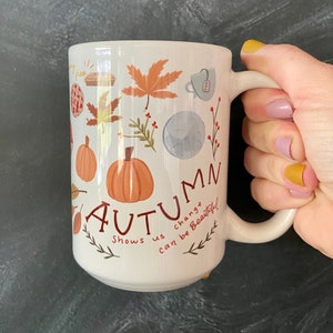 Herfstmok, herfstmok, pompoenmok, herfstcadeaus, cadeaus voor haar, herfstdecor
