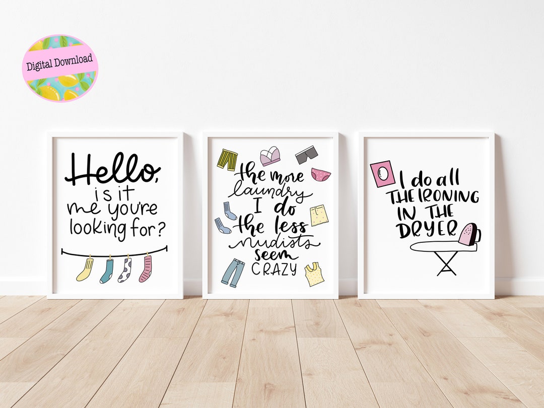 Laundry Room Prints, Fun Laundry Room Sign, Laundry Room Signs ...