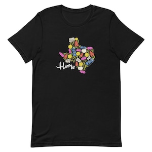Texas floral shirt, Texas shirt, state shirt, flower design Texas tee, women’s Short-Sleeve Tee, Texas gifts
