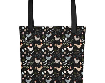 Chicken Tote bag, crazy chicken lady gifts, gifts for chicken lovers, chicken gifts