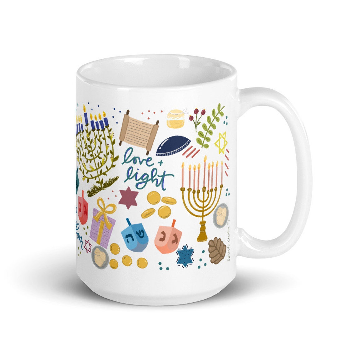 Hanukkah mug Happy Hanukkah Hanukkah gifts Jewish mug Etsy