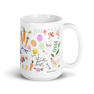 Easter mug, spring mug, springtime decor, Easter decor