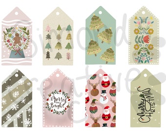 Christmas gift tags Printable, Christmas banner, Christmas card, Holiday tags, gift tags, gift tags for Christmas, C