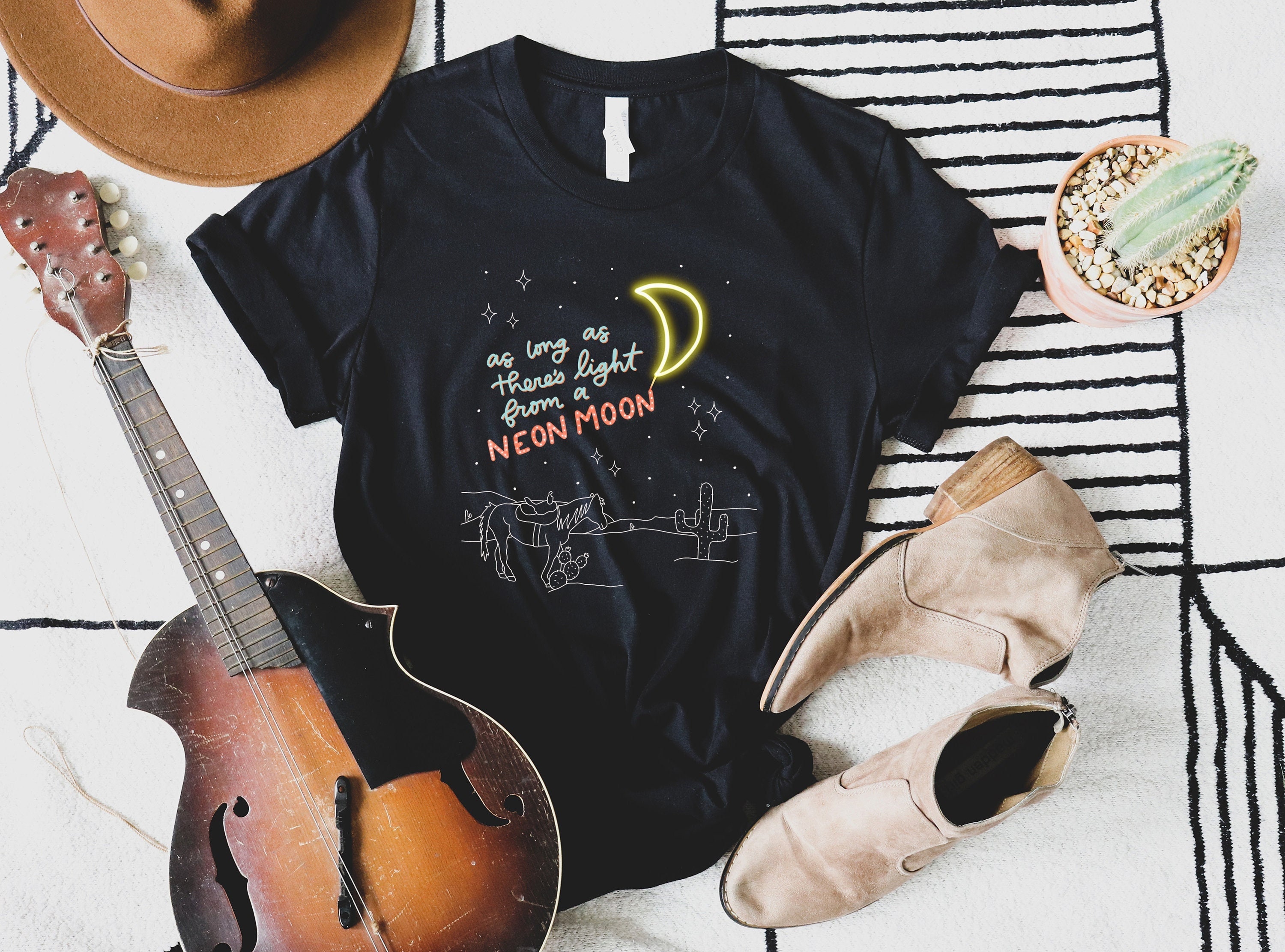 Neon moon shirt, western tees, western shirts, Western graphic tee, cowgirl shirt