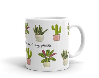 Plant lady mug, plant lover gift, flower pot mug, gardening gifts, plant love, plant parent, coffee and plants, pot head mug, birthday gift