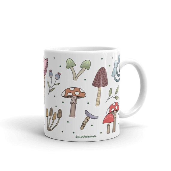 Mushroom mug, cottage core mushroom mug, mushroom gift