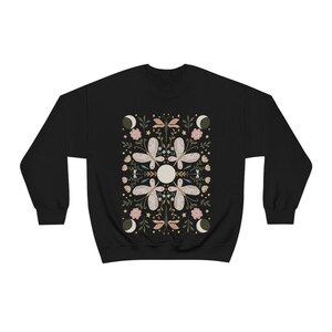 Butterfly folk art sweatshirt,  cottagecore sweatshirt