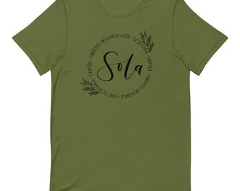 Sola Christian shirt, Christian tees, faith tees, faith shirts, reformation shirts, gifts for Christians, Christian tshirts, Scripture shirt
