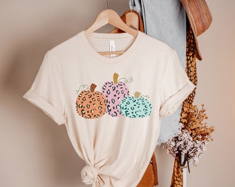 Leopard Pumpkin Tee | Womens Fall Shirt | Fall Shirts | Pumpkin Fall Shirt | Leopard Print Fall Tee | Pumpkin Shirt | Pumpkin Spice Tee