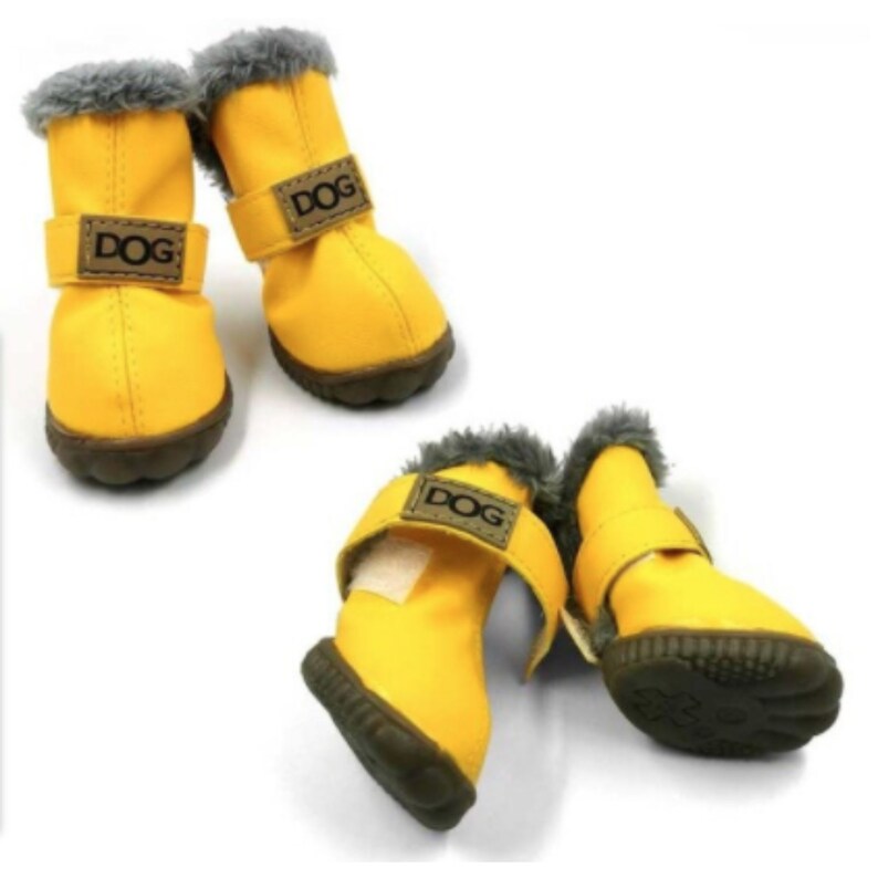 Warm FurLined Dog UggInspired HighTraction Booties Etsy