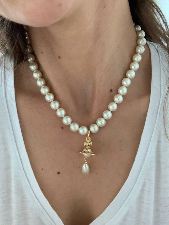 Silver/gold Planet Choker Silver Orb 