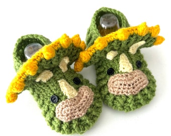 Hand Made Dinosaur Slippers - Made to Order