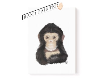 Chimpanzee Printable Wall Art: Nursery Wall Decor | Baby Animal Print | Cute wall Art | Children Room Decor | Nursery Art Prints