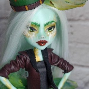 Forest Princess Dryad Nymph Girl Ooak Doll Monster High Unique Handmade Art Custom Collectible Repaint