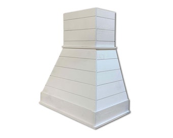Castlewood Rustic Shiplap Chimney Range Hood - White