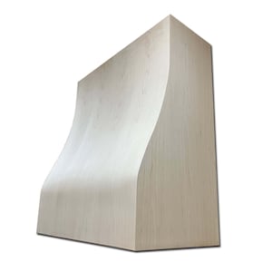 Castlewood Cascade Curved Wood Range Hood - Maple
