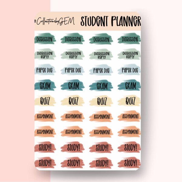 College Planner Stickers - Etsy