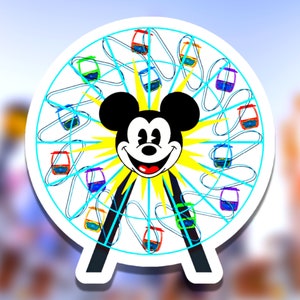 Disney Mickeys Fun Wheel Sticker/ disney sticker, disneyland sticker, california adventure, mickey mouse sticker, disney laptop decal