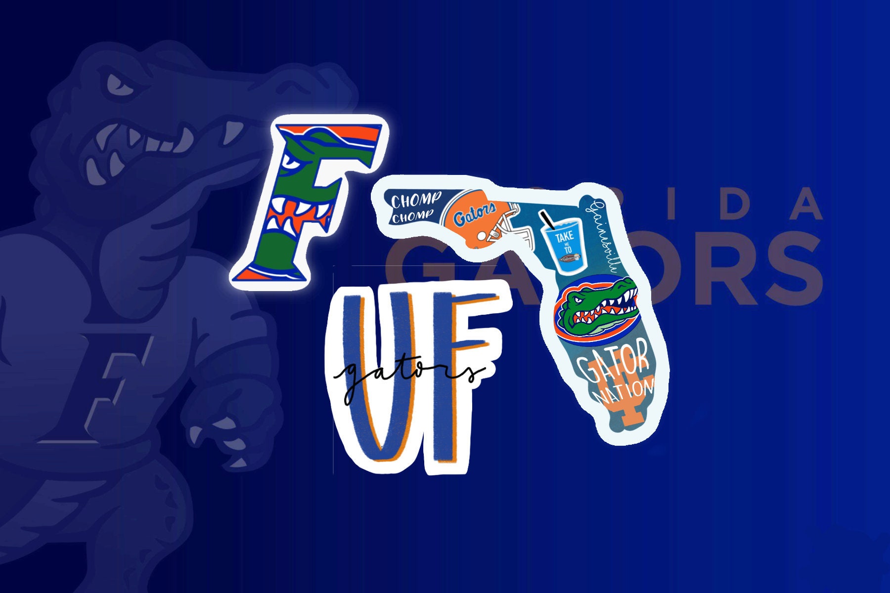 University of Florida Stickers UF Stickers Florida Gator Etsy
