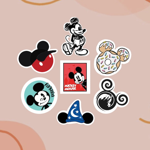 SET of 7 Sheets of Vintage Disney Stickers -  Sweden