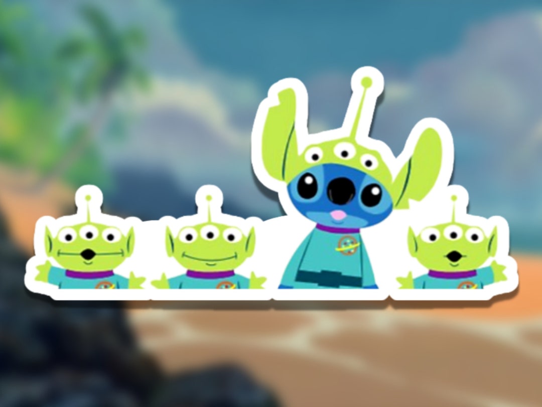 Stitch Toy Story Aliens Sticker/ Disney Lilo Stitch Pixar Disneyland