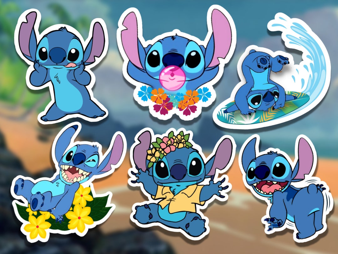 Stitch Sticker Pack/ Disney Lilo Stitch Stickers Disneyland Disney World  Ohana Aloha Hawaii Laptop Bujo Bullet Journal Planner Water Bottle 