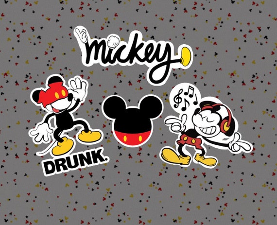Cartoon Mickey Mouse Sticker Bundle for Disney Lovers Walt | Etsy
