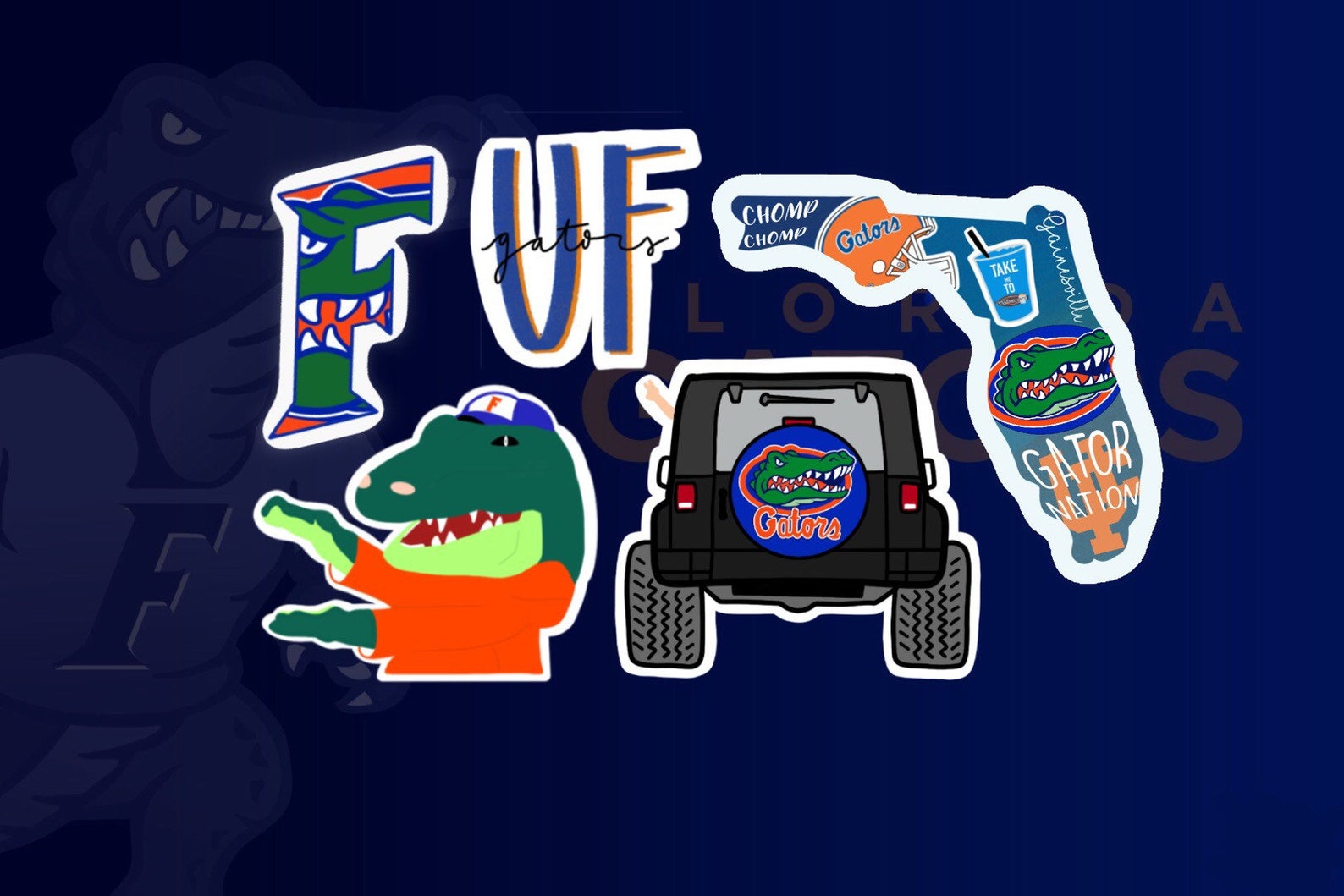 University of Florida Stickers UF Stickers Florida Gator Etsy