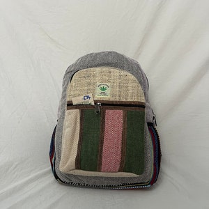 Himalayan Hemp Handmade Backpack, Boho / Hippie travel laptop bag eco-friendly sustainable